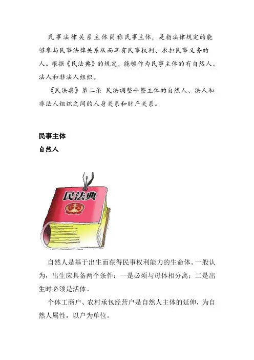 自然人、法人和非法人组织的分类和区别