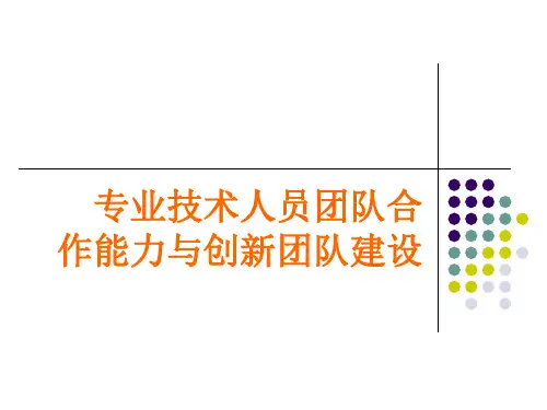 专业技术人员团队合作能力与创新团队建设(完整版)