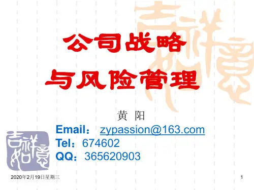 公司战略与风险管理课件(第一章)