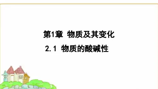 浙教版九年级科学上册1.2.1物质的酸碱性课件