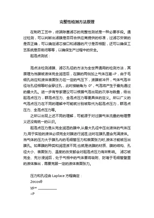 完整性检测方法原理