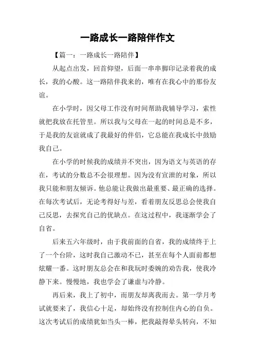 一路成长一路陪伴作文