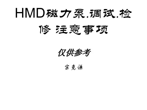 HMD磁力泵操作检修培训资料