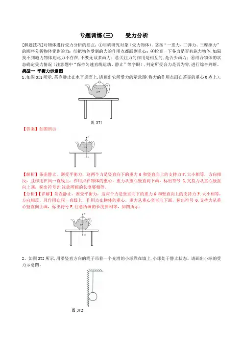 7.3专题训练(三)受力分析