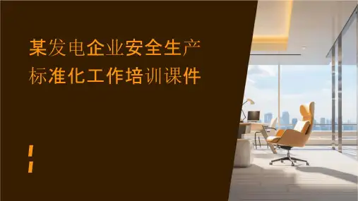某发电企业安全生产标准化工作培训课件