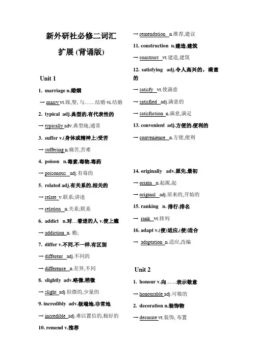 高三英语一轮复习词汇扩展知识清单