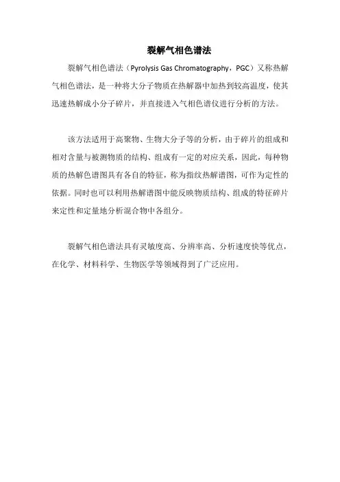 裂解气相色谱法