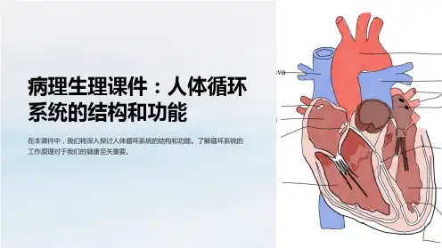 病理生理课件：人体循环系统的结构和功能