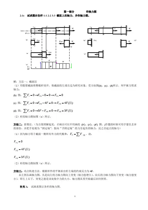 材料力学  第二章 轴向拉压、剪切挤压