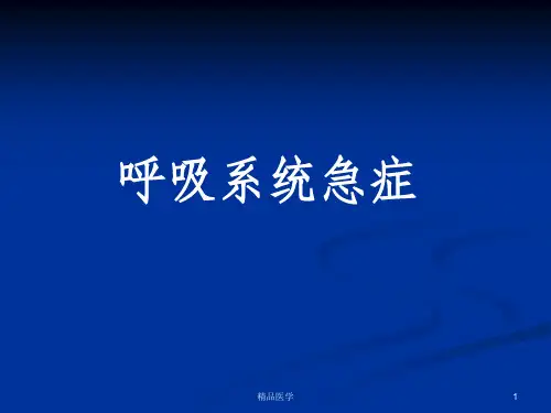 《呼吸系统急症》PPT课件