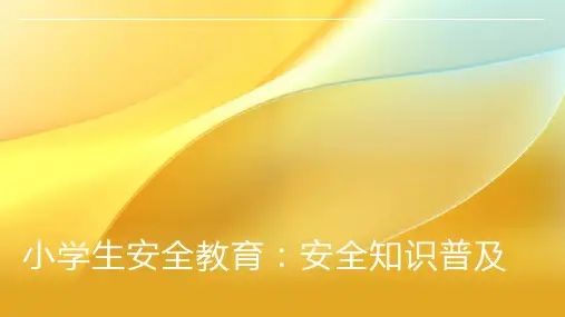 小学生安全教育 安全知识