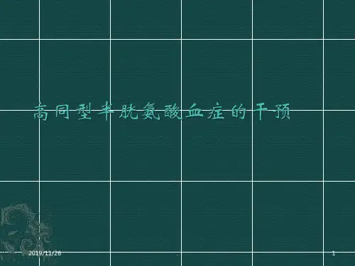 高同型半胱氨酸血症的干预PPT课件