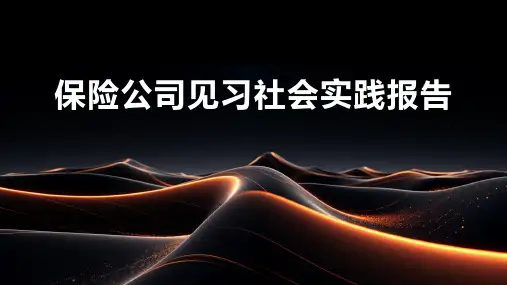 保险公司见习社会实践报告