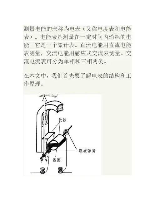 电表的结构及工作原理 (图文)民熔