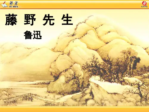 八下语文1藤野先生优秀教案