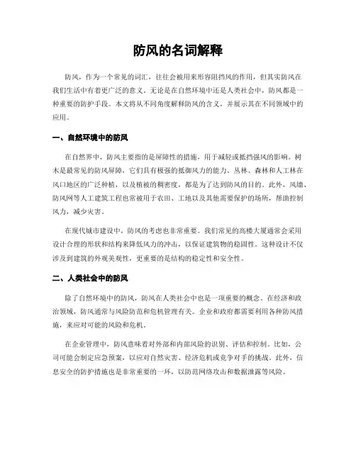 防风的名词解释