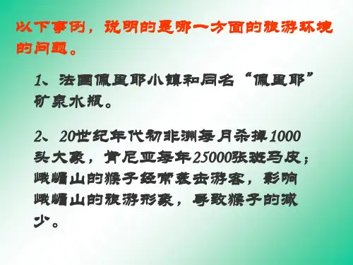 旅游活动与地理环境旅游发展ppt模板课件