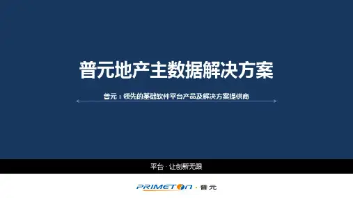 普元地产主数据解决方案  ppt课件