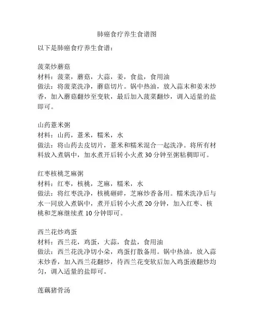 肺癌食疗养生食谱图