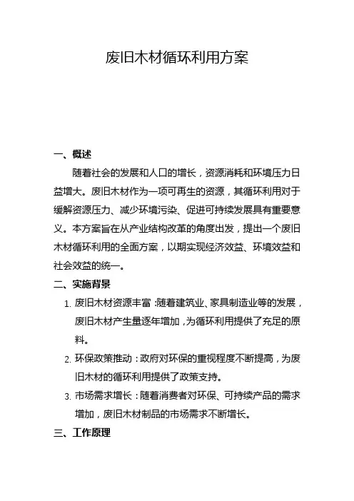 废旧木材循环利用方案(二)