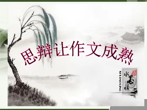 高中思辨性作文导写 PPT课件(共31张)