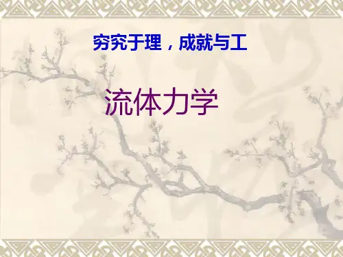 流体力学 第五章 孔口管嘴管路流动(第二次)