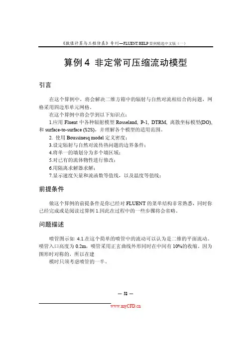 非定常可压缩流动模型