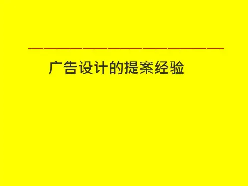 广告设计提案经验