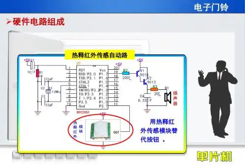 第三章-课题三-2.热释红外传感自动门铃的硬件电路及程序设计