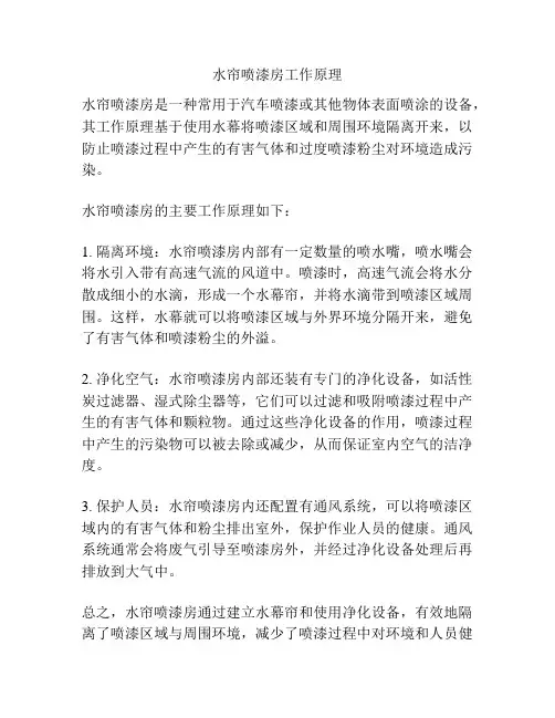 水帘喷漆房工作原理