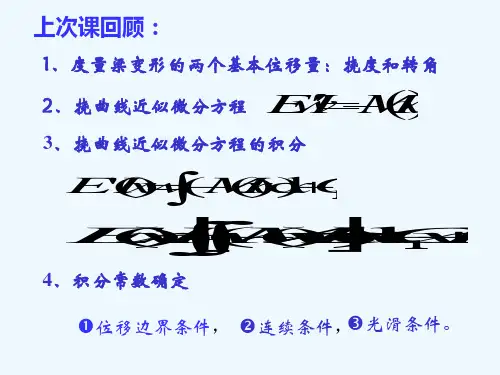 材料力学(土木类)第五章梁弯曲时的位移