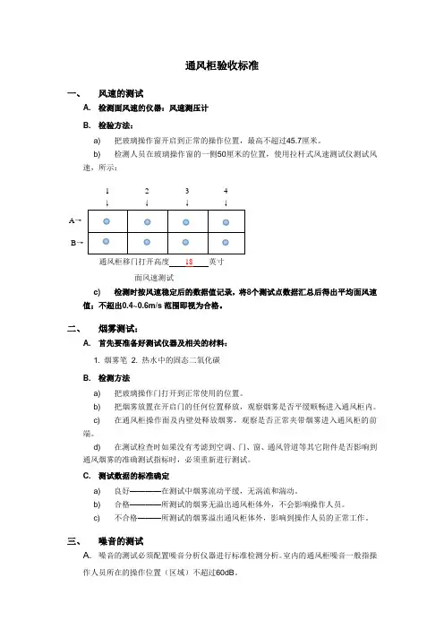 通风柜验收标准