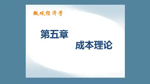 第五章  成本理论  《微观经济学》PPT课件