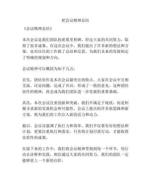 把会议精神总结
