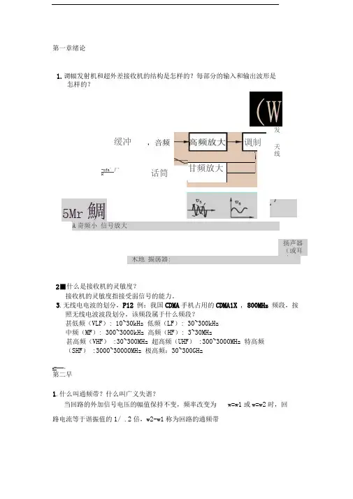 通信电子线路问题