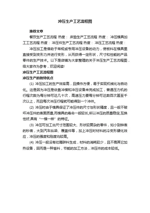 冲压生产工艺流程图