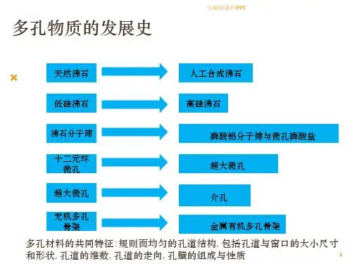 分子筛与多孔材料举例ppt课件