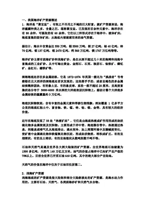 中国海洋矿产