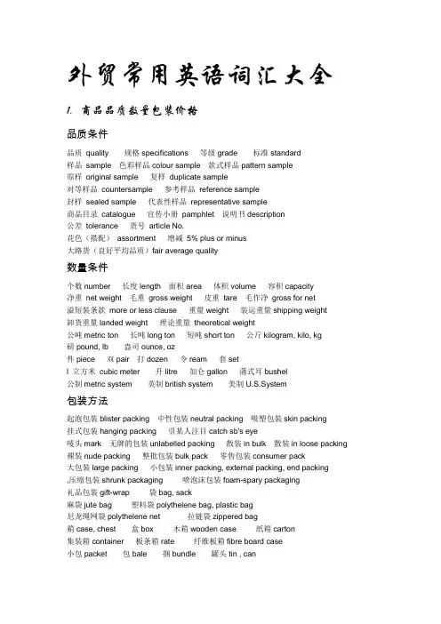 国际贸易实用英语大全