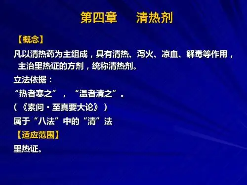 清热剂 清分析课件