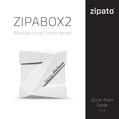 智能家居服务器：Zipabox2快速上手指南v1.3说明书