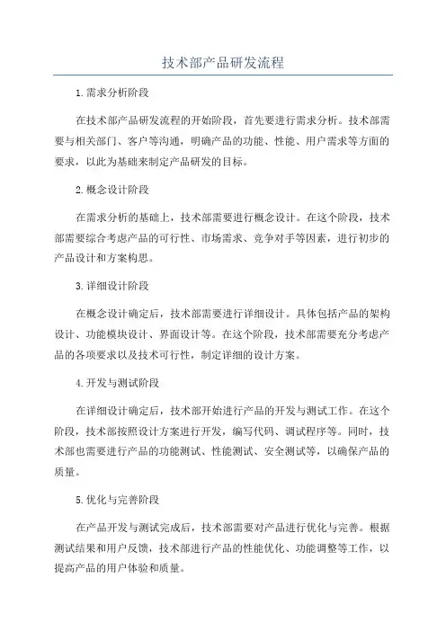 技术部产品研发流程