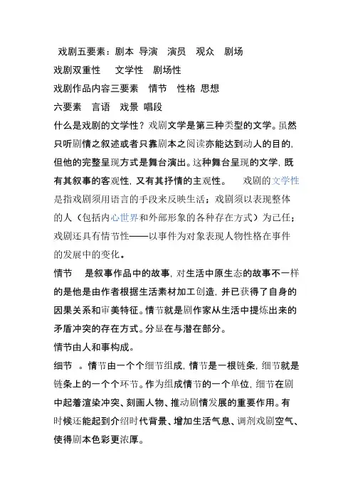 戏剧艺术十五讲整理资料-推荐下载