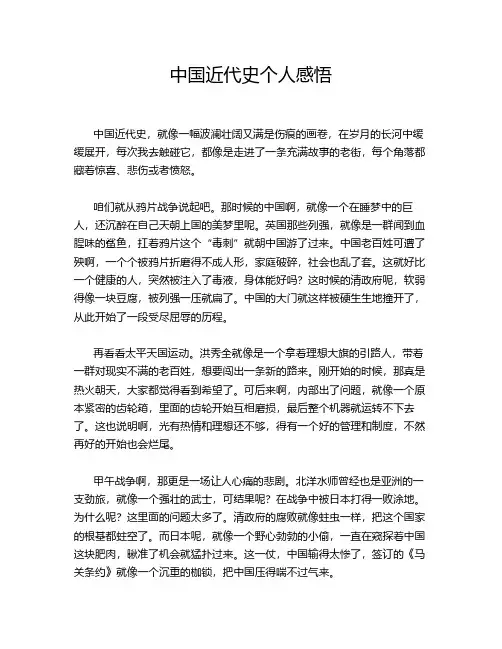 中国近代史个人感悟