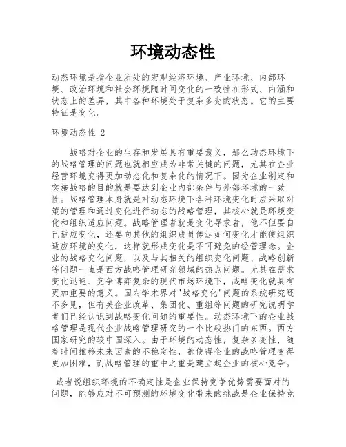 环境动态性