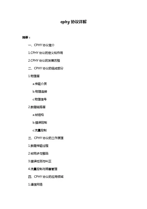 cphy协议详解