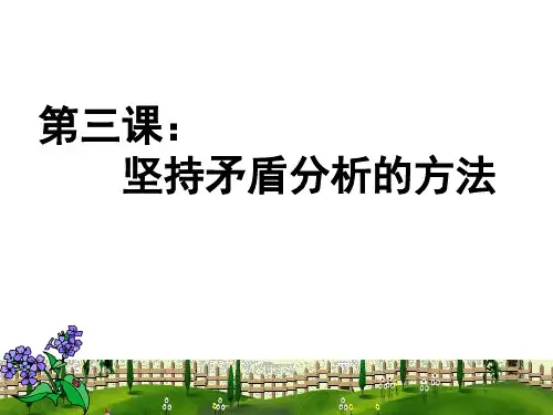 坚持矛盾的分析方法(复习知识点)