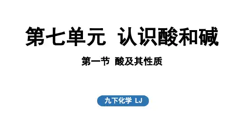 2025年春新鲁教版九年级化学下册 第七单元 第一节 酸及其性质(课件)