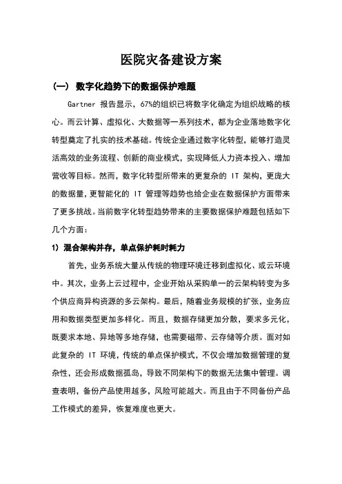 医院灾备建设方案