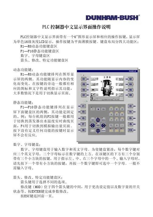 PLC控制器中文显示界面操作说明[1]